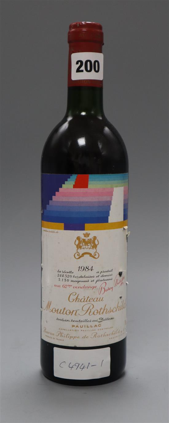 One bottle of Mouton Rothschild, 1984